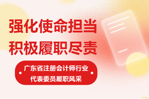 強化使命擔當 積極履職盡責——廣東省注冊會計師行業代表委員履職風采